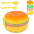 3 Compartment Burger Lunch Box with Spoon & Fork