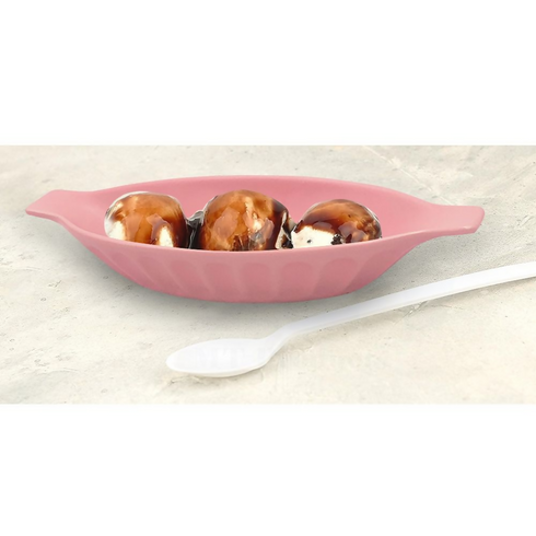 Oval Serving Bowls for Banana Split, Candy, Snack - twin -pink