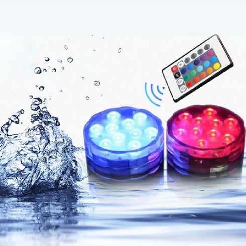 10Leds Waterproof RGB Submersible Swimming Pool Lights with a Remote