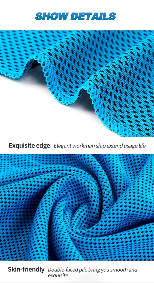 100cm Customized Cool Sport Towel Quick Dry Sport Ice Cooling Microfiber Towel Microfiber Cool Towel with Bottle