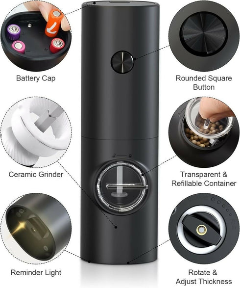 Electrical Salt and Pepper Grinder With LED