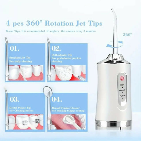 Portable Dental Water Flosser Teeth Cleaner