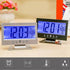Sound Sensor Light Up LCD Digital Table Alarm Clock Calendar Temperature Display