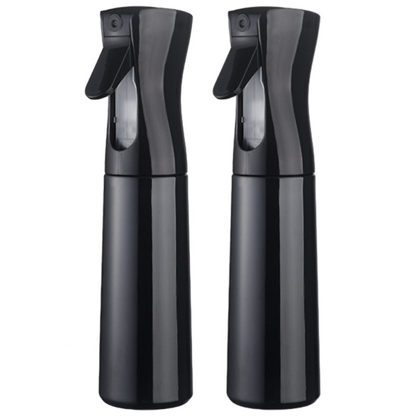 2 Spray Bottle, 300 ml Fine Mist Spray Bottle Sprayer for Hair Gardening - Black