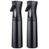 2 Spray Bottle, 300 ml Fine Mist Spray Bottle Sprayer for Hair Gardening - Black