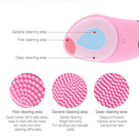 Silicone Face Cleansing Device and Brush
