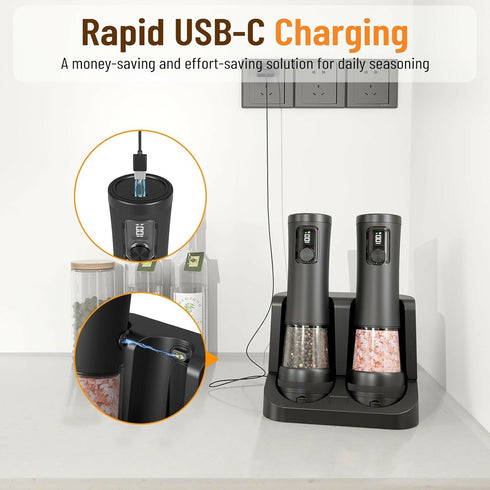 Electric Pepper Grinders Set