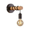 Vintage Cylindrical Wood Wall Light