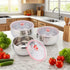 3pcs Set Fresh Box 14/16/18cm Stainless Steel Food Container With Airtight Lid