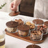 3-Piece Nut Jar Set with Wooden Tray