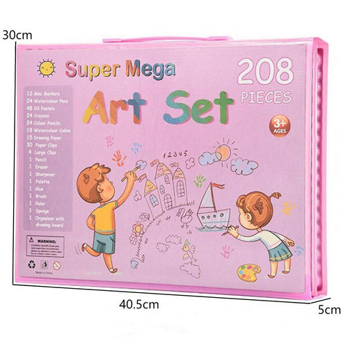 208 Piece Art Set- Pink