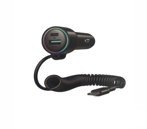 3 in 1 Wired Car Charger 60W