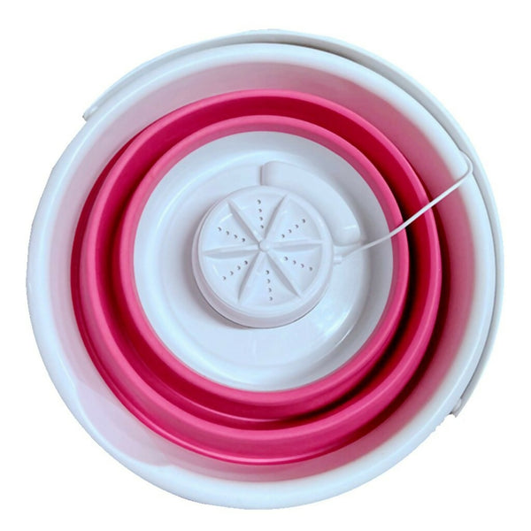 Mini Laundry Machine Folding Washing Machine Washer USB Powered Convenient-pink