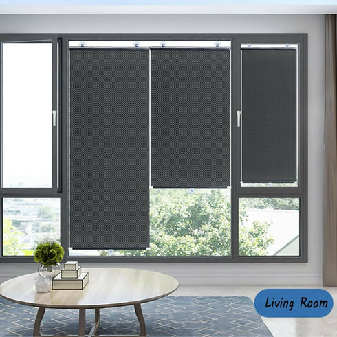 No Drilling Retractable Roller Window Shades - 58 x 125cm
