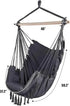 Portable Outdoor Hammock Swing Chair with Comfort Cushions, Black