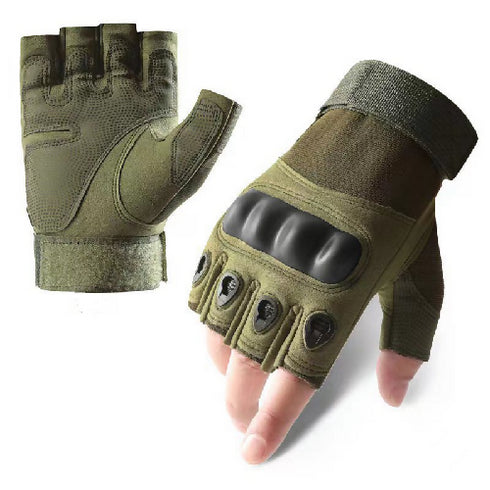 Outdoor Riding Sports Half Finger Hiking Hunting and Camping Accessories Nylon Tactical Gloves.