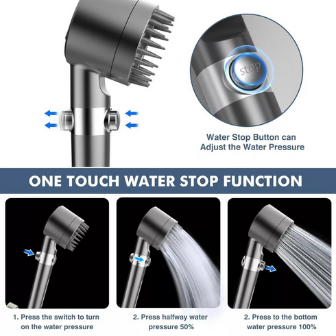 Shower Head and Hose Holder Set