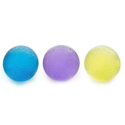 3 Pack Squishy Hand Therapy Exercise Balls - Fidget Gel Stress Balls