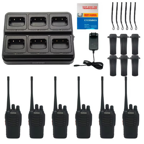 6PCS Baofeng BF-888S Walkie Talkie BF-888S UHF Frequency 400-470MHz Portable Two Way Radio BF-888S 16 Communication Channels
