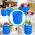 Portable Ice Cube maker, silicon bucket with lid for frozen beverages