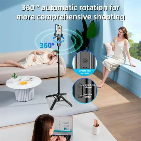 Auto Ai Face Tracking Camera Phone Tripod Stand 360° Rotating for Cell Phone Holder Selfie Sticks Tripod with Remote Controller