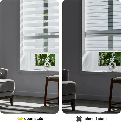 White Cotton Window Blinds-180x200cm