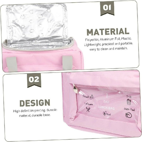 Reusable Lunch Box Container for Work-Pink