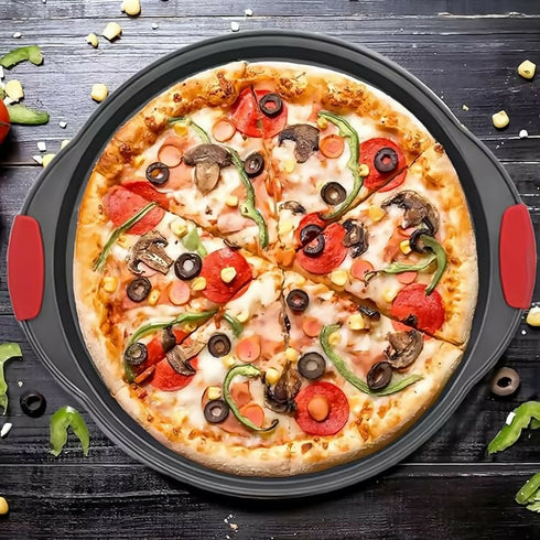 Top Quality Perforated Pizza Pan Nonstick Carbon Steel Pizza Baking Tray