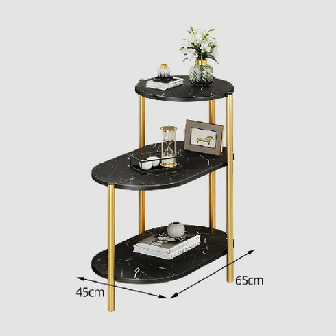 Modern Luxury Coffee Side Table – Marble Effect Sofa Side or Bedside Table