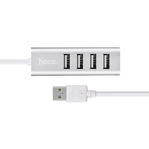 Hoco HB1 4-Port USB 2.0 Hub - High-Speed USB Splitter with 80cm Cable