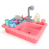 Kids Play Kitchen Sink with Running Water