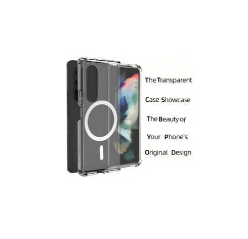 Magnetic Clear Case Compatible with Samsung Galaxy Z Fold 4