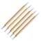 5 Piece Wooden Nail Clay Sculpting Tools