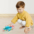 Fun Bump-and-Go Plane Toy for Kids 3-5 with Colorful Moving Gears, Music, and LED Effects -