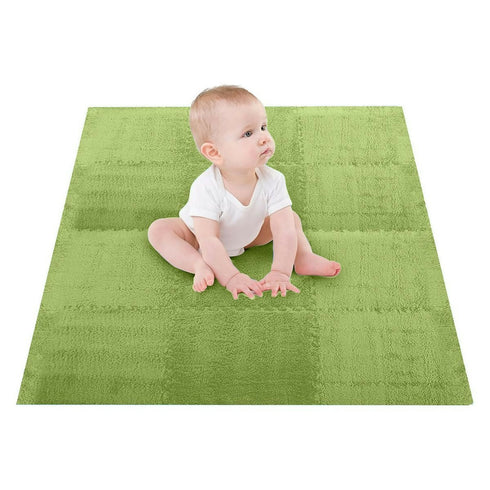 10 piece Interlocking Foam Fleece Floor Mats