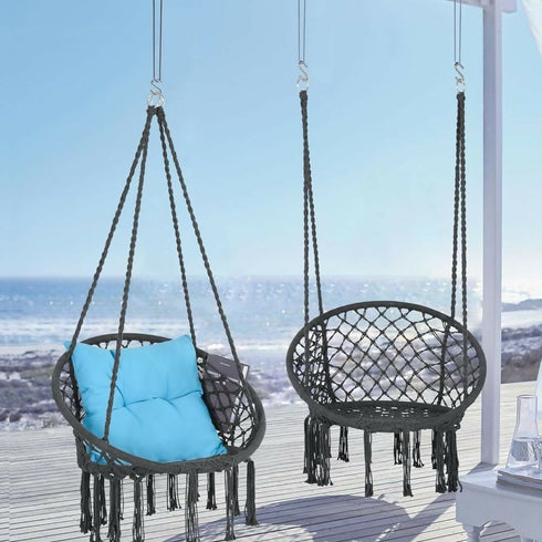 Decor Hanging Woven Macrame Hammock Swing Chair
