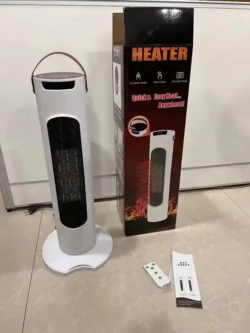 ortable High Power Energy Saving Tower Remote Control Fan Heater