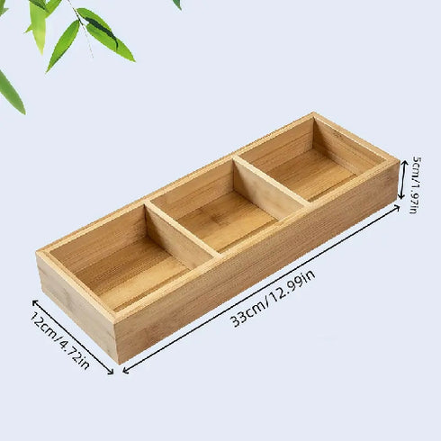 Bamboo Countertop Tea Bag Organizer 3 Tier