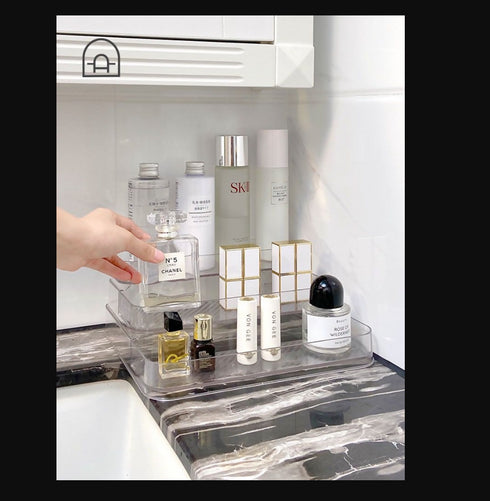 Transparent 3 Tier Tabletop Makeup Organiser