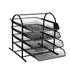 4-Tier Metal Desk Organizer with Sliding Document Tray