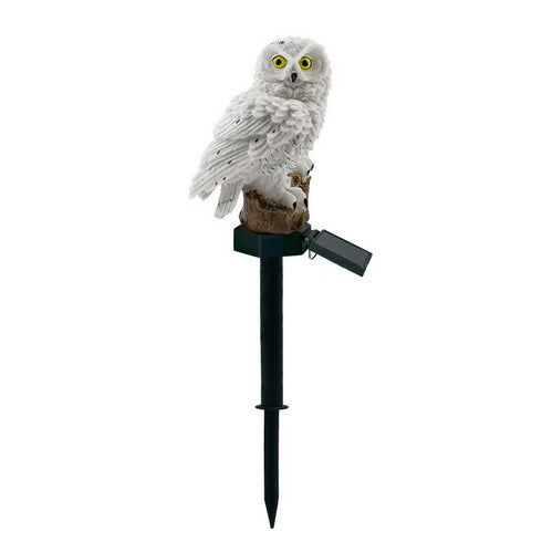 Outdoor Waterproof Solar Lawn Light Garden Owl Decoration Led Lamp - White