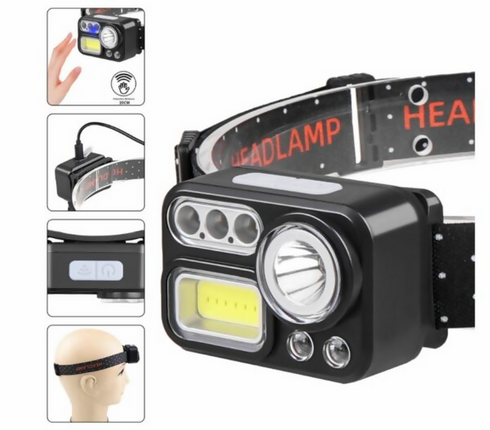 Aerbes AB-Z1178 LED+COB+RGB Sensor Headlamp