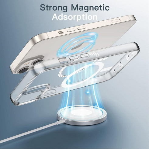 Protective MagSafe Clear Back Case Compatible with iPhone 13/14