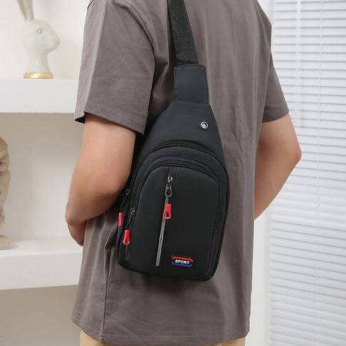 New Design Nylon Waterproof USB Port Fashionable Shoulder Bag.