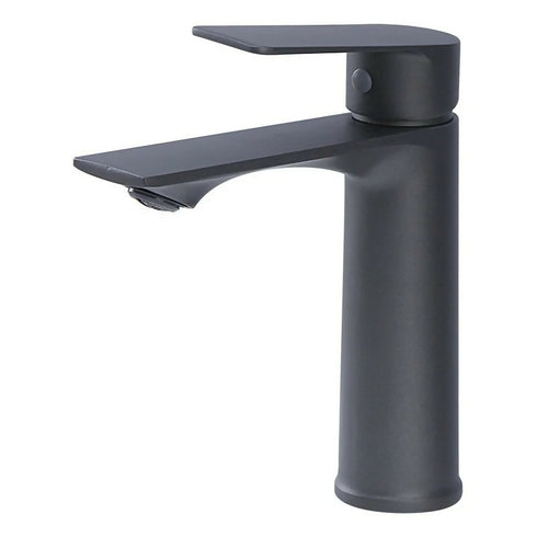 Single Handle Basin Tap Single Hole Mount Basin Mixer Faucets Piece Taps - gun gray