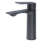 Single Handle Basin Tap Single Hole Mount Basin Mixer Faucets Piece Taps - gun gray