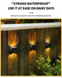 4 Pieces Outdoor Solar Powered Rechargeable Wall Light