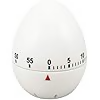 Kitchen Timer Manual Metal Egg Shape Mechanical Rotate Kitchen Reminder (White)