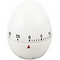 Kitchen Timer Manual Metal Egg Shape Mechanical Rotate Kitchen Reminder (White)