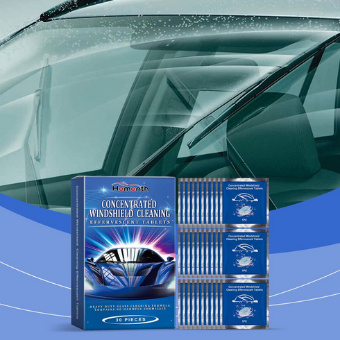 Car windshield cleaning sheet, car window rainproof, waterproof and anti-fog glass cleaning effervescent sheet